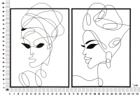 Mauro Ferretti Set Panouri Fier Tribal Femeie Simplu Cm 70X1X100(m-7)