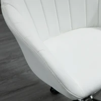 Vinsetto Cadeira de Escritório Operativa Giratória com Altura Ajustável Encosto e Apoio para os Braços 60x59x79-89cm Branco(m-10)