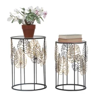 Mauro Ferretti PERECHE MESE FRUNZE GLAM  CM Ø 38X55-33X50(m-6)