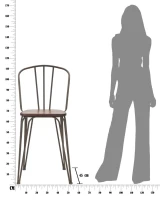 Mauro Ferretti SCAUN BAR HARLEM 54X45X102 SET 2BUC (INALTIME SEZUT CM 61)(m-13)