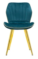 Mauro Ferretti SET SCAUNE 2 BUC PARIS SPACE TEAL / GOLD CM 46X58X77(m-2)
