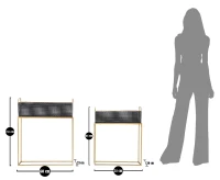 Mauro Ferretti PERECHE MESE CU COS CM 60X23X73,5-51X20X64(m-9)
