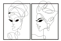 Mauro Ferretti Set Panouri Fier Tribal Femeie Simplu Cm 70X1X100(m-1)