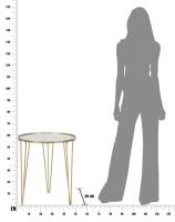 Mauro Ferretti MASUTA DE CAFEA GLAM AURIU / OGLINDA CM Ø 50X58,5(m-8)