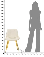 Mauro Ferretti SCAUN PARIS CREM/AURIU SET 2 BUC CM 51X59X79(m-8)