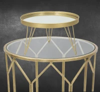 Mauro Ferretti Suport Tava Glam Gold/Oglinda Cm Ø 36,5X22(m-7)