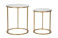 Mauro Ferretti PERECHE DE MESE MICI SIMPLY MARMURA CM Ø 52X63-42X53(m-1)