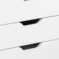 Vinsetto Vertical Filing Cabinet, 7-drawer File Cabinet, Mobile Office Cabinet on Wheels for Study, Home Office, White(m-9)