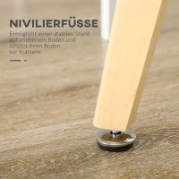 HOMCOM Esstisch, Küchentisch, Tischplatte in Holzoptik, Beine aus Buchenholz, 140 x 70 x 75 cm(m-7)