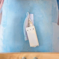 HOMCOM Cavalo Baloiço com Rodas e Forma de Elefante com Músicas Infantis e Cinto de Segurança 60x35x45 cm Azul(m-9)