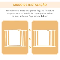 PawHut Barreira de Segurança para Cães Extensível 75-103 cm com 2 Extensões Duplo Bloqueio Fechamento Automático Preto(m-8)