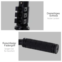 HOMCOM Pro stuntstep, step, freestyle trucs, met 100 mm PU-wielen, voor kinderen en volwassenen, aluminium, zwart(m-6)