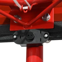 ZONEKIZ Basketballständer für Kinder 6+ Jahre, elektronische Punkteanzeige, 115-165 cm Korbhöhe, befüllbare Basis, rot(m-8)