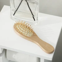 kleankin Dulapior Baie cu Suport Rola de Hartie Igienicarta si Dulapior din Lemn MDF, 21.5x17.8x66.5cm, Alb(m-8)