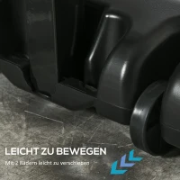 HOMCOM Basketballständer mit Rädern rollbar 210-260 cm höhenverstellbar Basketballkorb mit Ständer geeignet für den Außen- und Innenbereich Stahl Kunststoff Schwarz(m-6)