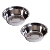 PawHut Hunde-Futterstation, rutschfest, 58,4 x 30,5 x 25,4cm, Weiß, 2L pro Napf(m-8)