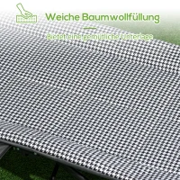 Outsunny Camp Bed Camping Bed z torbą, uchwyt na kubek, leżak kempingowy, czarny(m-5)