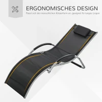 Leżaki ogrodowe z poduszkami leżak do relaksu ergonomiczny aluminium Texteline(m-6)