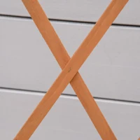 Outsunny Gard pentru Gradina Extensibil din Lemn 150cm, Gard de Lemn cu Spalier Grilaj Autoportant pentru Exterior, Portocaliu(m-7)