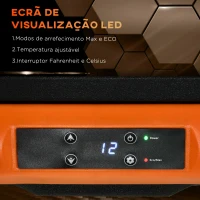 Outsunny Geleira Portátil Elétrica 30L Geleira de Carro 12V/24V até -20°C com Ecrã LED Tátil 58,7x36,5x36,8 cm Preto(m-5)