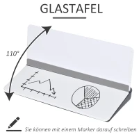 Organizer na biurko tablica na notatki ze stojakiem na tablet szkło PP(m-5)
