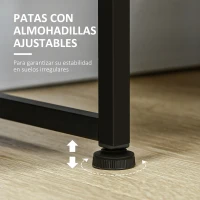 HOMCOM Estantería Estilo Industrial Estantería Librería con Cajón 2 Compartimentos Estantes y Marco de Metal 60x30x173 cm Roble(m-7)