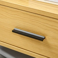 HOMCOM Estantería Estilo Industrial Estantería Librería con Cajón 2 Compartimentos Estantes y Marco de Metal 60x30x173 cm Roble(m-8)