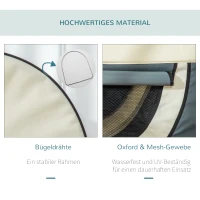 PawHut Hundebox faltbare Hundetransportbox Haustierrucksack mit Kissen Reisetasche Transportbox für Tier wasserdicht Oxfordstoff Dunkelgrau 81 x 56 x 66 cm(m-4)