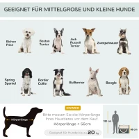 PawHut Hundebox faltbare Hundetransportbox Haustierrucksack mit Kissen Reisetasche Transportbox für Tier wasserdicht Oxfordstoff Dunkelgrau 81 x 56 x 66 cm(m-7)