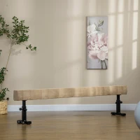 HOMCOM Barna de echilibru reglabila 2.3m, Barna de gimnastica cu roti, Echipament de gimnastica pentru antrenamentul copiiilor de 6+ ani si pentru antrenamentul profesionist acasa(m-2)