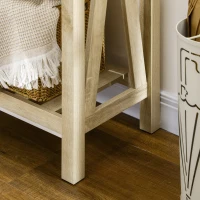 HOMCOM Mesa Consola Mesa Recibidor Mueble de Entrada con Estante de Almacenamiento para Salón Dormitorio 120x36x81 cm Roble(m-9)