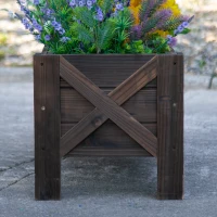 Outsunny ghiveci din lemn pentru plante, 100x36.5x36 cm, maro(m-7)