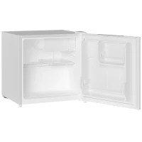 HOMCOM Mini Nevera Silenciosa 46 L Clase F Frigorífico Pequeño con Temperatura Regulable y Puerta Reversible 48x44x49 cm Blanco(m-8)