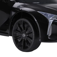 HOMCOM samochód dziecięcy Lexus samochód elektryczny dla dzieci z muzyką MP3 światłami czarny(m-9)