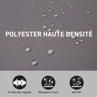 Outsunny Store latéral brise-vue rétractable 300 x 200 cm, paravent extérieur en aluminium, protection solaire, brise-vue extensible pour balcon, jardin, terrasse, gris(m-4)