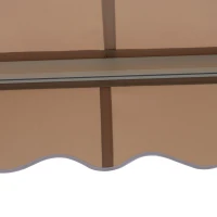 Outsunny Gelenkarmmarkise Verstellbare Klemmmarkise Terrassenmarkise 3,95 x 3m Sonnenschutz mit Kurbel, Balkonmarkise, Beige(m-8)