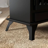 HOMCOM Camino a Bioetanolo da Terra con Bruciatore da 1.2L e Copertura 25㎡, 45x28x54cm, Nero(m-9)