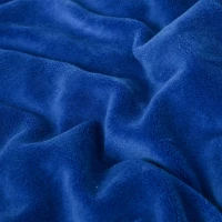 HOMCOM Coperta Double-Face in Flanella 220 GSM e Sherpa 260 GSM per Interno ed Esterno, 203x152x0.5 cm, Blu Scuro(m-8)