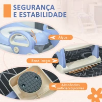 ZONEKIZ Redutor Sanita com Escada Adaptador Sanita para Crianças Dobrável para Crianças de 2-6 Anos Portátil 67,9x42,8x51,5 cm Azul(m-6)