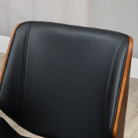 Vinsetto Cadeira de Escritório Operativa Giratória em PU com Altura Ajustável Função Inclinação 51x65,5x82-92cm Preto(m-8)