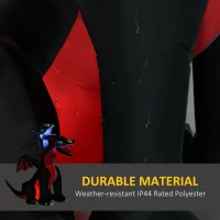 HOMCOM 7FT Tall Halloween Inflatable Dragon with 2 Heads and LED Lights, Blow Up Halloween Party Decoration for Indoor Outdoor Yard Lawn Garden(m-5)