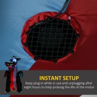 HOMCOM 7FT Tall Halloween Inflatable Dragon with 2 Heads and LED Lights, Blow Up Halloween Party Decoration for Indoor Outdoor Yard Lawn Garden(m-6)