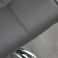 Vinsetto PU Leather Home Office Desk Chair, Computer Chair with Mid Back, Arm, Swivel Wheels, Adjustable Height, Grey(m-10)