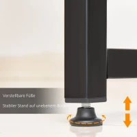 HOMCOM Schreibtisch für Arbeitszimmer Computertisch Bürotisch Heimbüro modernes Design Spanplatte Metall Schwarz 120 x 60 x 75 cm(m-5)