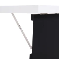 HOMCOM Wandtisch Wandklapptisch Klappschreibtisch mit Tafel Klappbarer Computertisch Esstisch MDF Schwarz+Weiß 60 x 94,5 x 147 cm(m-8)