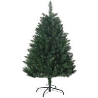 HOMCOM Sapin de Noël artificiel 305 branches avec pied croix acier amovible Ø 85 x 120H cm vert