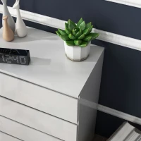 HOMCOM High Gloss Chest of Drawers, 5-Drawer Storage Cabinets, Modern Dresser, Storage Drawer Unit for Bedroom(m-9)