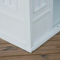 Pawhut Casa pentru Caini Mari – Plastic Rezistent, Albastru(m-9)
