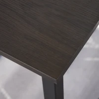 HOMCOM Secdretária Mesa de Computador com Pés Ajustáveis e Estrutura em Aço Secretária Estilo Moderno 120x60x73 cm Marrom Escuro e Preto(m-6)