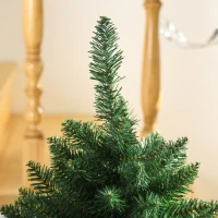 HOMCOM Sapin de Noël artificiel 305 branches avec pied croix acier amovible Ø 85 x 120H cm vert(m-9)